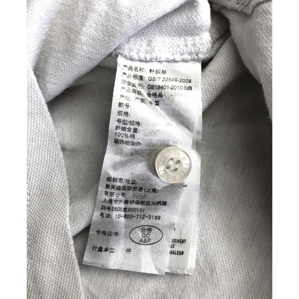 Vintage Abercrombie Fitch Mens XL White Polo Shirt Embroidered Native Chief - Picture 5 of 13